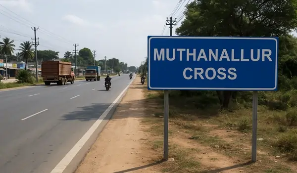 Map showing Muthanallur Cross and Sarjapur Road location of Lodha Address of Sarjapur